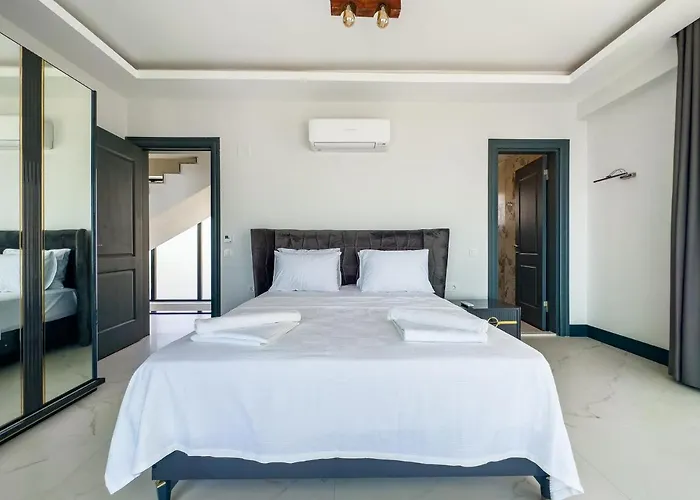 Kalkan Luxury With Panoramic Sea View 别墅 卡斯